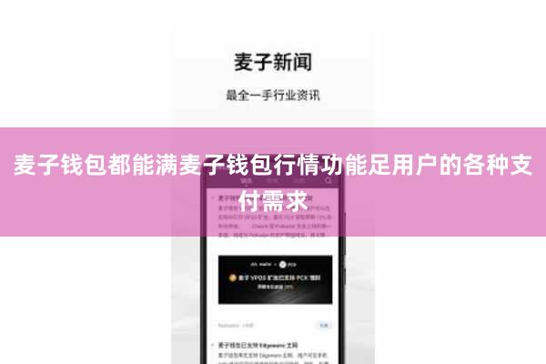 麦子钱包都能满麦子钱包行情功能足用户的各种支付需求
