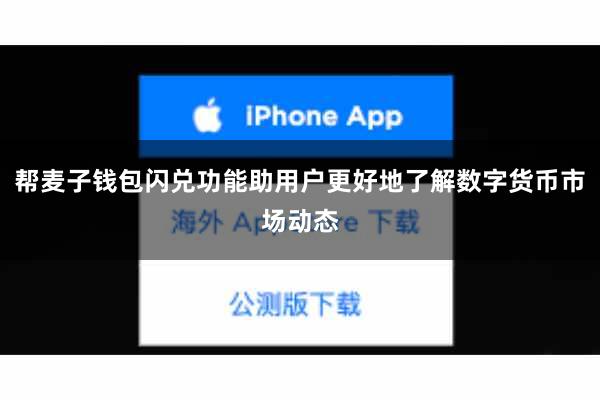 帮麦子钱包闪兑功能助用户更好地了解数字货币市场动态