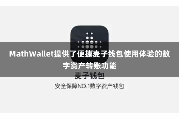 MathWallet提供了便捷麦子钱包使用体验的数字资产转账功能