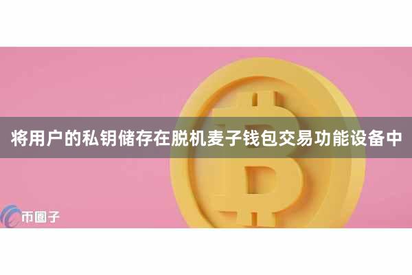 将用户的私钥储存在脱机麦子钱包交易功能设备中