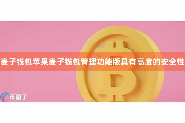 麦子钱包苹果麦子钱包管理功能版具有高度的安全性